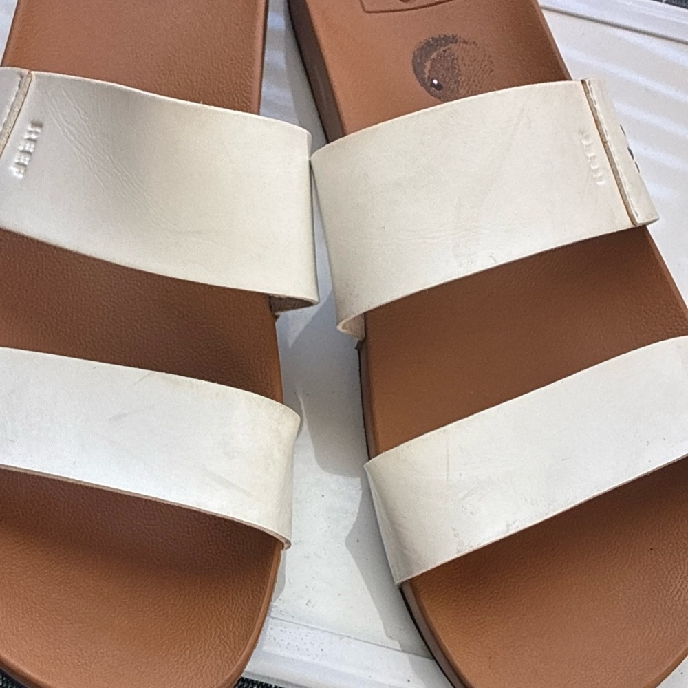 Reef Women’s Cushion Vista Slides, White, NY Yankees, MLB (Sz9) - Picture 8 of 11